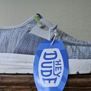 Hey Dude Light Gray Knit Sneakers